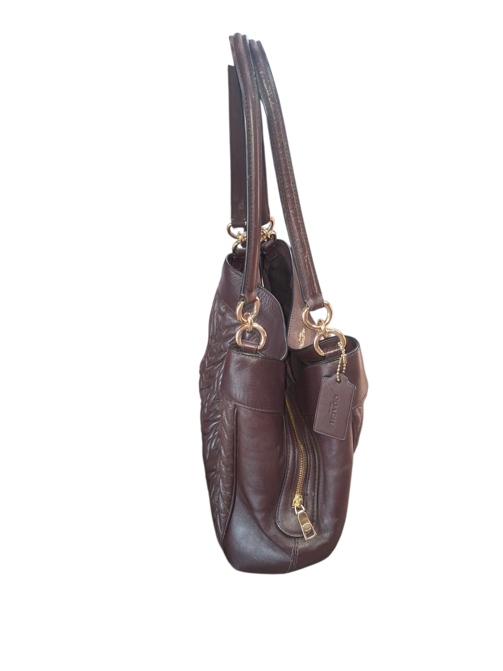 Coach Lexy Quilted Leather Shoulder Bag in Brown - Picture 2 of 9